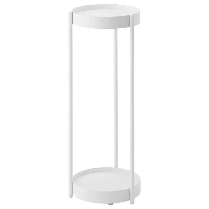 Bílý kovový stojan na květiny Yamazaki Tower 70 cm