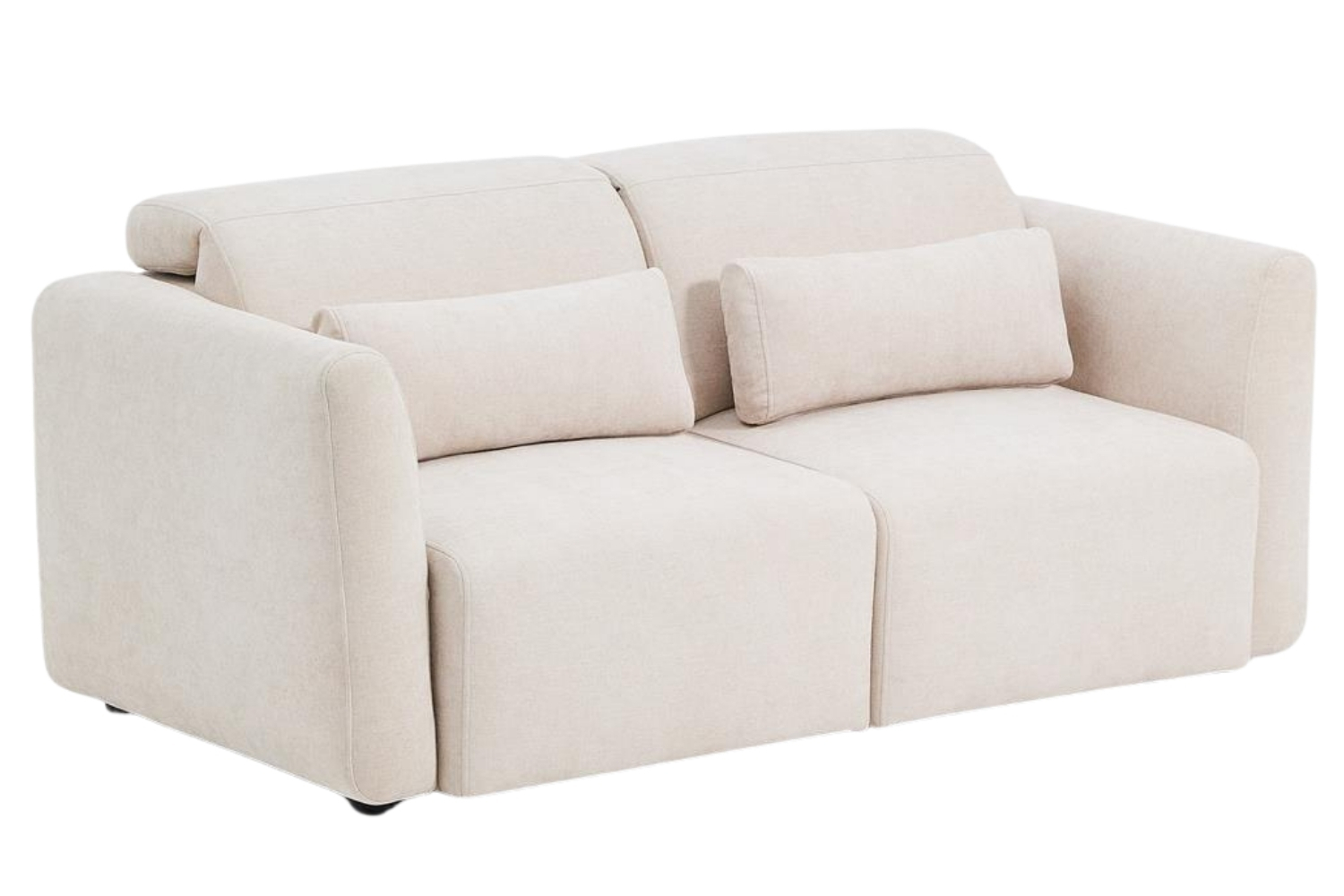 Kave Home Béžová dvoumístná pohovka Lares 180 cm s elektrickým posuvem