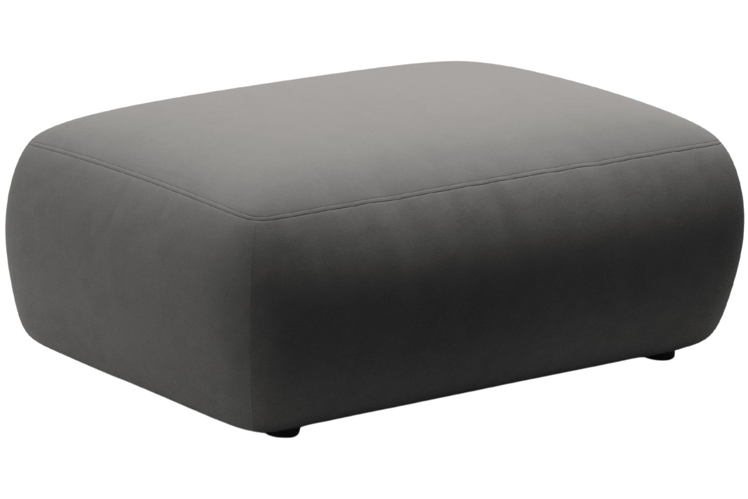 Micadoni Tmavě šedá sametová podnožka Kate 99 x 60 cm