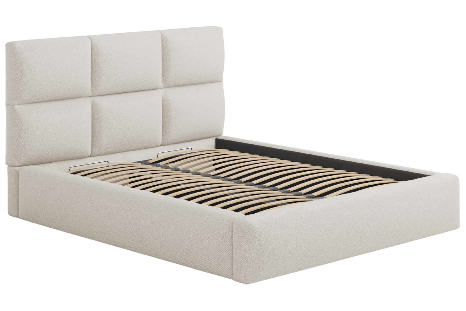 Windsor & Co Světle béžová dvoulůžková postel Libera 160 x 200 cm s úložným prostorem