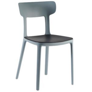 Infiniti Šedá plastová jídelní židle Canova