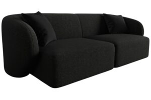 Maison Heritage Černá dvoumístná pohovka Chiara 188 cm