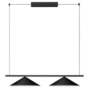 Nova Luce Černé kovové závěsné LED světlo Lui 100 cm