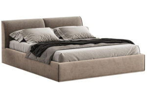 Woodsoft Hnědá dvoulůžková postel Novara 160 x 200 cm