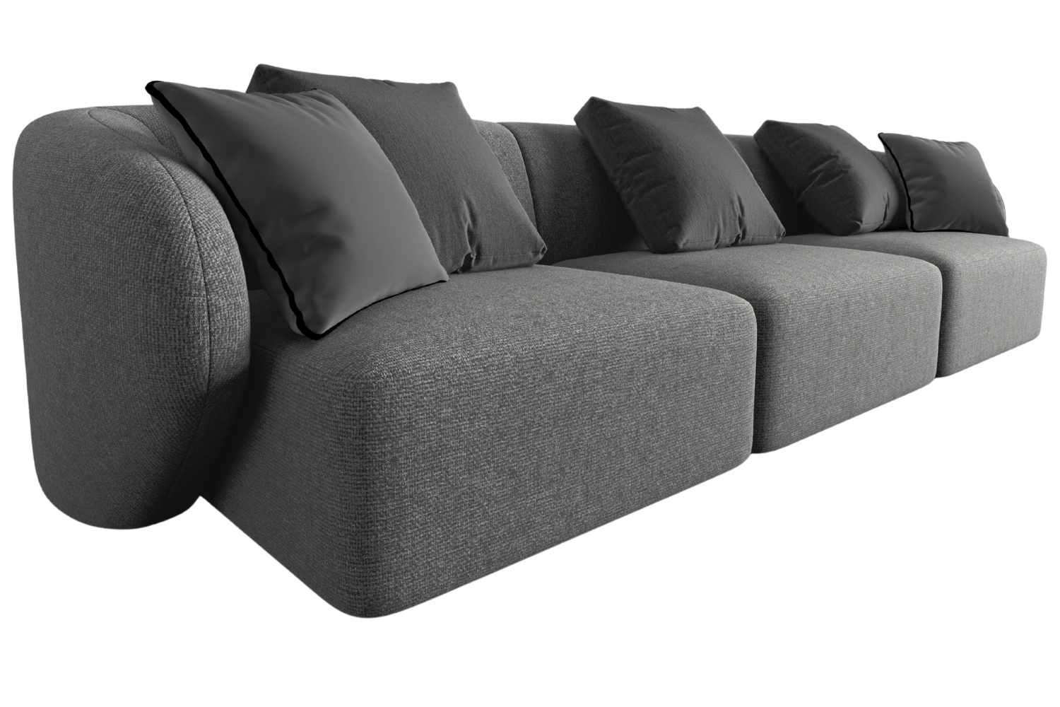 Maison Heritage Šedá trojmístná pohovka Chiara 266 cm