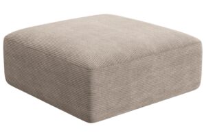 Cosmopolitan Design Béžová manšestrová podnožka Campi 90 x 90 cm