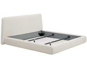 Kave Home Béžová dvoulůžková postel Martina 180 x 200 cm