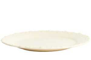 Kave Home Béžový keramický talíř Varla 28 cm