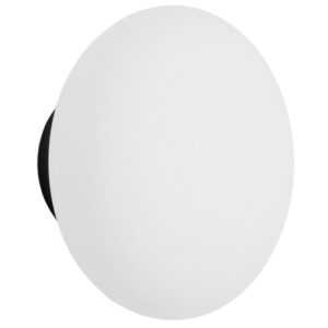 Kave Home Skleněné nástěnné světlo s černou základnou Bamila Ø 15 cm