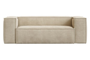 Kave Home Béžová manšestrová pohovka Blok 210 cm