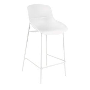 Somcasa Bílá plastová barová židle Fabian 66 cm