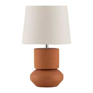 Nova Luce Hnědá keramická stolní lampa Izumi