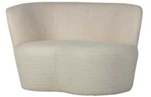 WOOOD Bílá bouclé lenoška Stone 112 cm