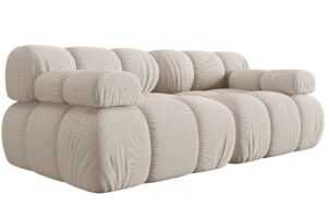 Micadoni Světle béžová dvoumístná pohovka Bellis 188 cm