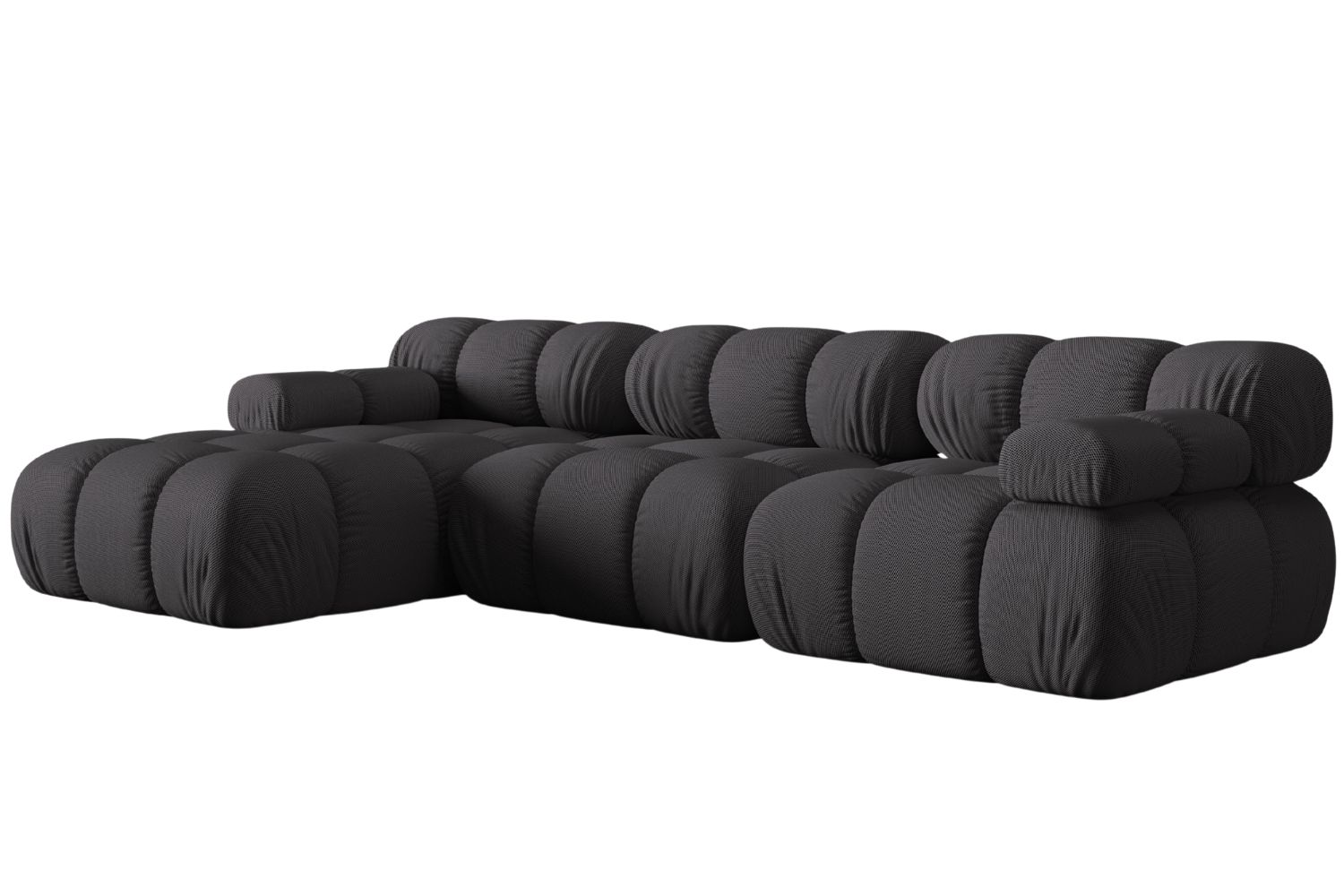 Micadoni Šedá rohová pohovka Bellis 282 cm