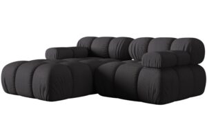 Micadoni Šedá rohová pohovka Bellis 188 cm