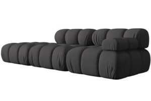 Micadoni Šedá čtyřmístná pohovka Bellis 282 cm