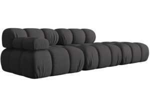 Micadoni Šedá čtyřmístná pohovka Bellis 282 cm