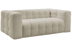 Bobochic Paris Béžová bouclé rozkládací pohovka Cloud 228 cm