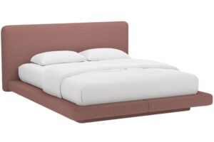 Micadoni Růžová dvoulůžková postel Linea 200 x 200 cm