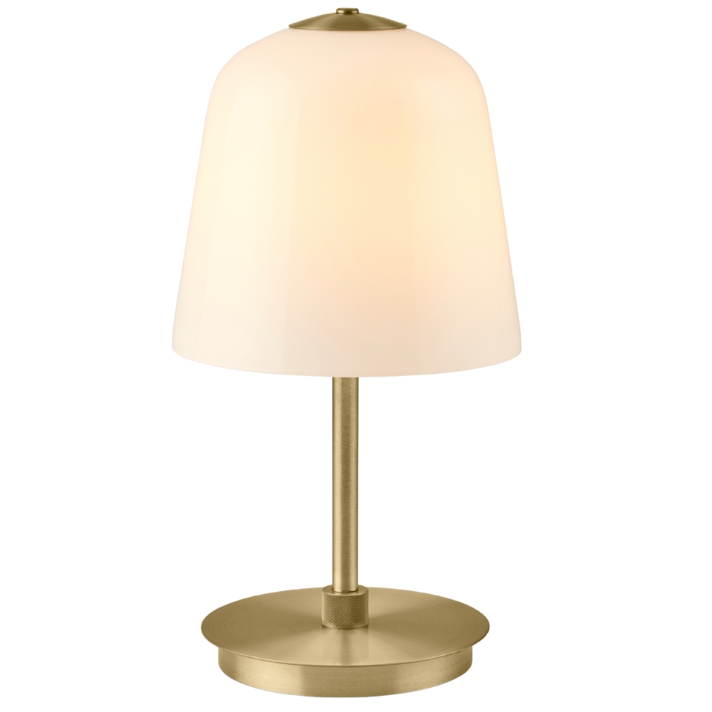 Halo Design Bílá skleněná nabíjecí stolní LED lampa Room 49 28 cm