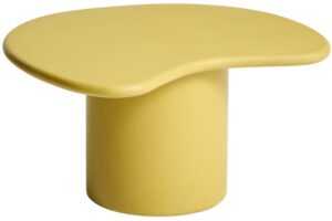 Kave Home Žlutý cementový zahradní stolek Macarella 83 x 77 cm