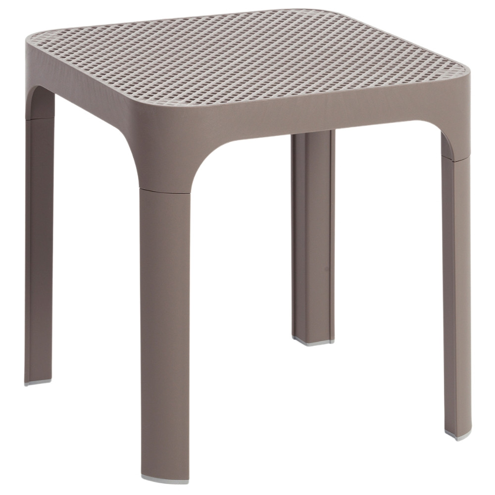 Nardi Béžovošedý plastový zahradní stolek Net 40 x 40 cm