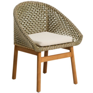 Kave Home Zelená zahradní židle z umělého ratanu Olbia