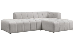 Bobochic Paris Světle šedá bouclé rohová pohovka Annecy 262 cm