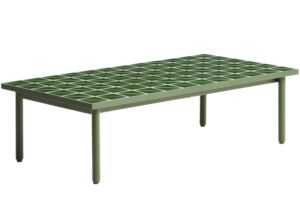 Kave Home Zelený zahradní stolek Maurina 61 x 122 cm