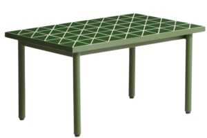 Kave Home Zelený zahradní odkládací stolek Maurina 50 x 80 cm