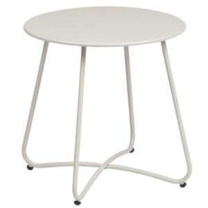 Bizzotto Krémový kovový zahradní stolek Austin ø 45 cm