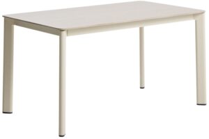 Kave Home Béžový stůl s keramickou deskou Anafi 80 x 140 cm