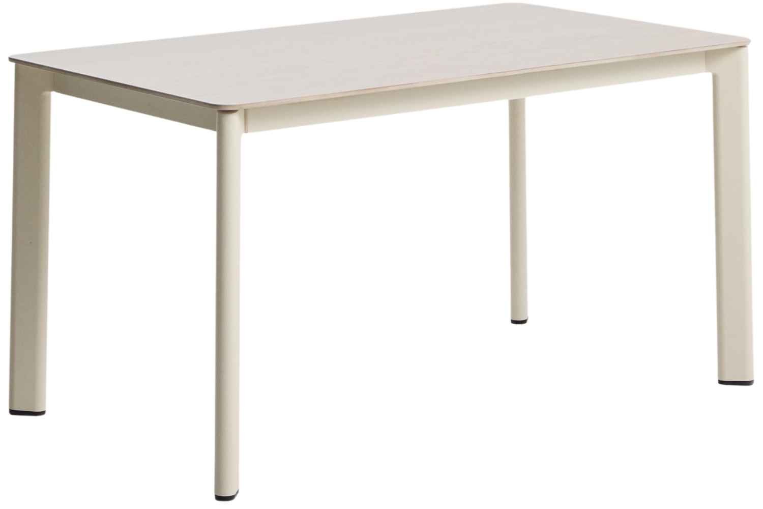 Kave Home Béžový stůl s keramickou deskou Anafi 80 x 140 cm