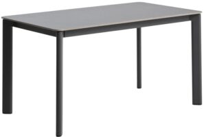 Kave Home Šedý stůl s keramickou deskou Anafi 80 x 140 cm