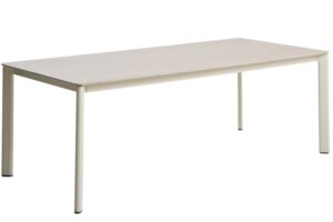 Kave Home Béžový stůl s keramickou deskou Anafi 220 x 100 cm