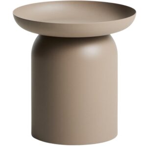 Kave Home Béžový kovový zahradní stolek Arcola Ø 45 cm