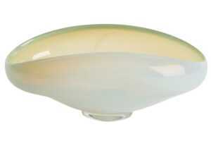 Kave Home Bílá skleněná mísa Nodila 22 x 17 cm