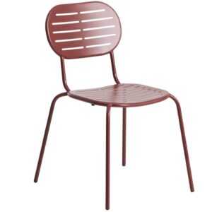 Kave Home Červená kovová zahradní židle Brai