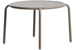 Kave Home Béžový kovový zahradní stolek Joncols 60 cm