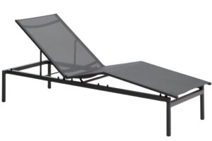 Kave Home Šedé hliníkové zahradní lehátko Lesina