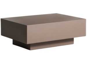 Kave Home Hnědý cementový zahradní stolek Rustella 80 x 60 cm