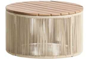 Kave Home Krémový zahradní stolek Dandara 60 cm