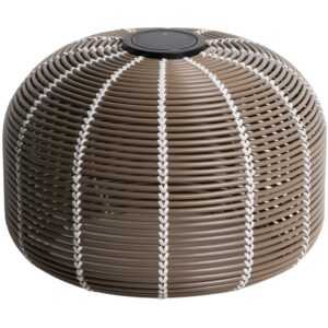 Kave Home Hnědá zahradní solární lampa Garoina Ø 50 cm