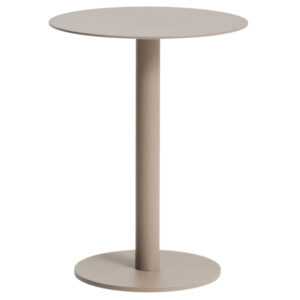 Kave Home Béžový hliníkový zahradní stolek Asinara ⌀ 40 cm