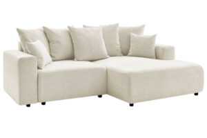 Bobochic Paris Bílá rozkládací pohovka Atilla 244 cm