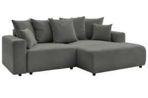 Bobochic Paris Tmavě šedá rozkládací pohovka Atilla 244 cm