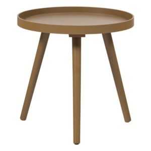 WOOOD Hnědý odkládací stolek Sasha Ø 41 cm