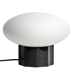 Kave Home Černá mramorová stolní lampa Idela Ø26 cm