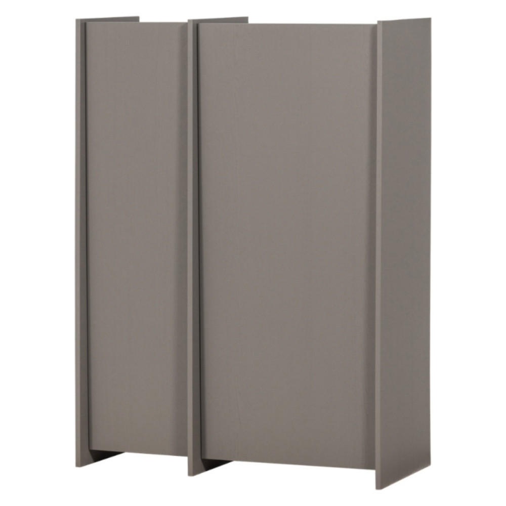 WOOOD Šedá dřevěná komoda Brock 102 x 44 cm